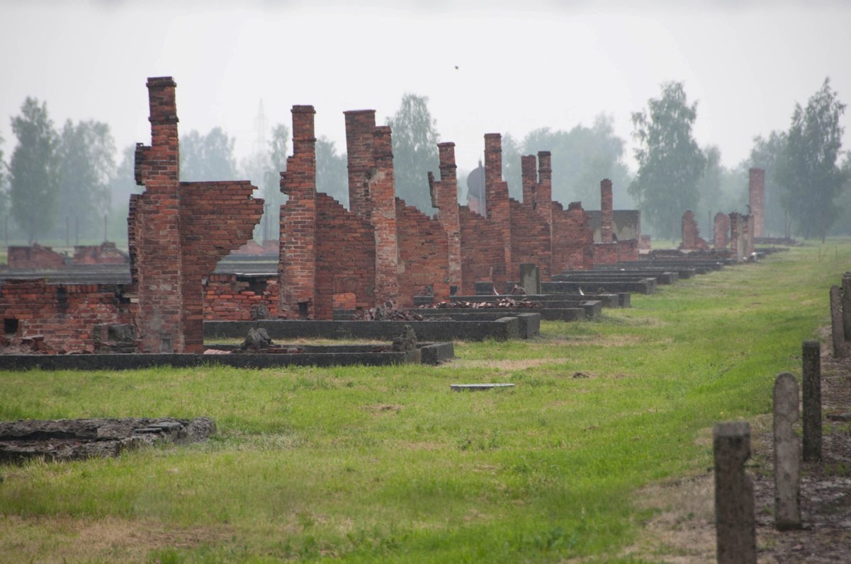 Auschwitz II - Birkenau Rovine delle baracche di muratura